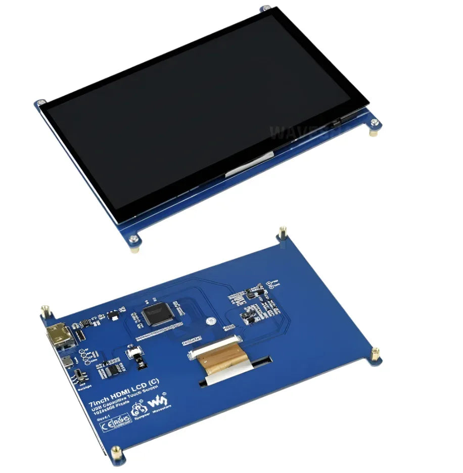 7inch Capacitive Touch Screen LCD (C), 1024×600, HDMI, IPS, Low Power - Robot Pi Shop