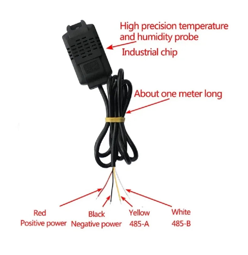 Temperature and Humidity Transmitter SHT20 High-Precision RS485 XY-MD01 with Cable 1M - Robot Pi Shop