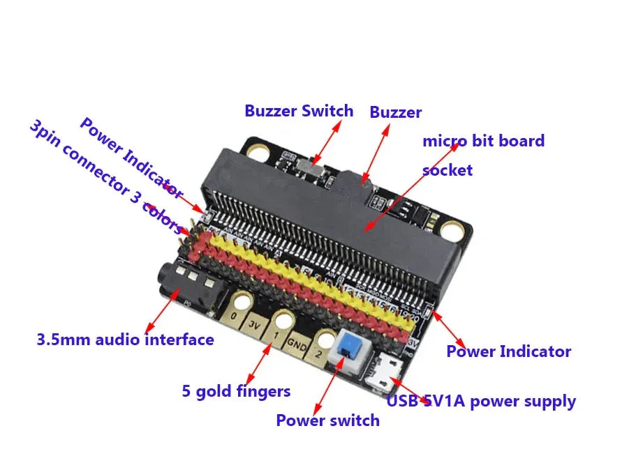 Micro:Bit Motherboard V2 Expansion Board - Robot Pi Shop