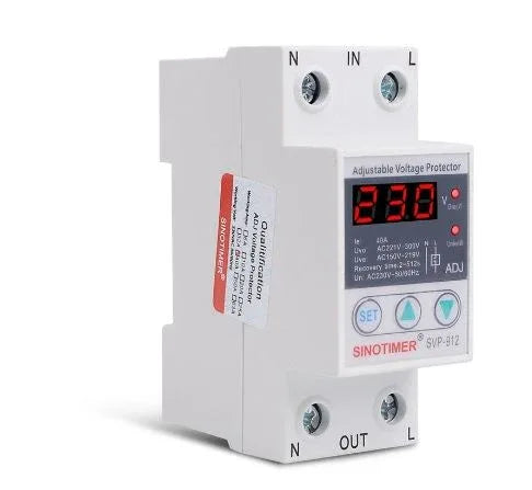 SVP-912 40A Din Rail 230V Adjustable Overvoltage Undervoltage Protective Device - Robot Pi Shop
