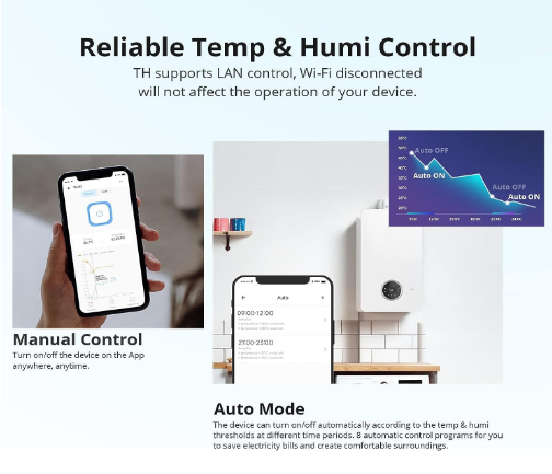SONOFF THR316D 16A Smart Temperature and Humidity Monitoring Switch