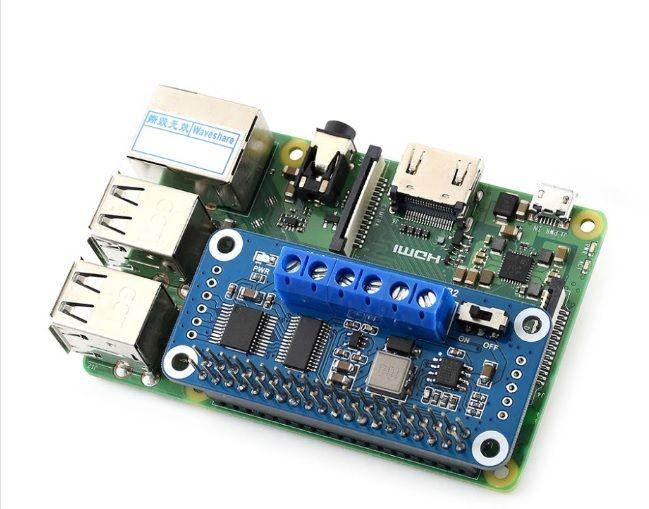 Waveshare Motor Driver HAT with I2C Interface - Robot Pi Shop