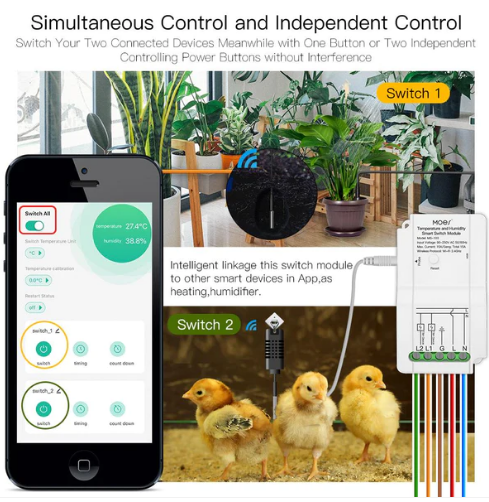 MOES WiFi Smart Temperature and Humidity Switch Module