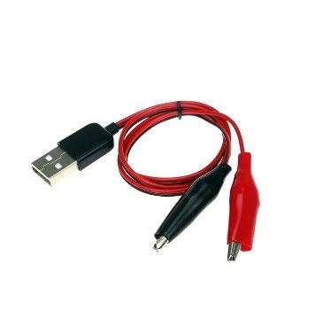 Alligator Test Clips Clamp To USB Male Connector
