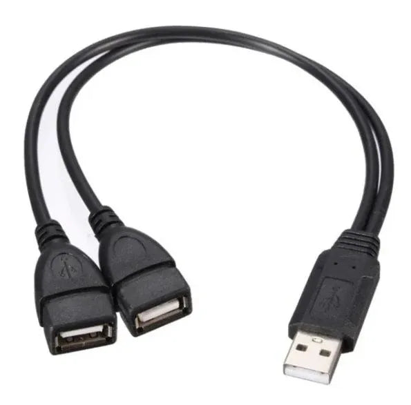 USB 2.0 Male to Dual USB Female - Robot Pi Shop