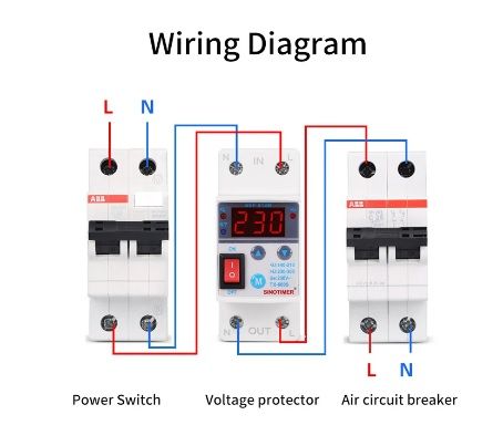 SVP-912M 40A 220V Din Rail Adjust Reconnect Over and Under Voltage Protector Relay