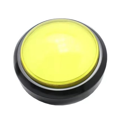100mm round Self-Reset Button Yellow