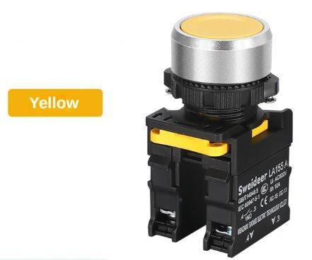 LA155-A1 Waterproof Button Switch Yellow
