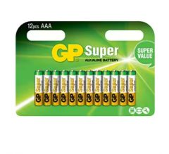 GP Super Alkaline Battery AAA 12 Batteries