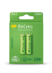 GP ReCyko battery 1300mAh AA (2 battery pack)